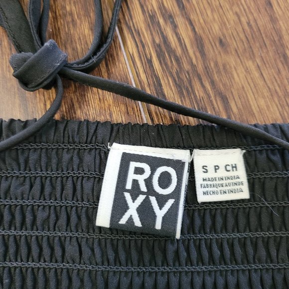 Roxy Halter Mini Cover Up Dress Surplice Sweetheart Neckline Pink Boucle Plaid S - Picture 4 of 8